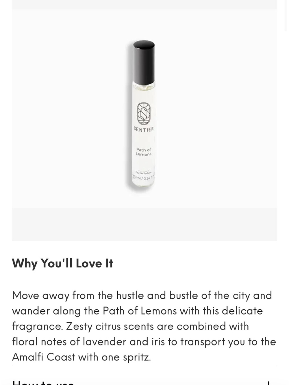 Sentier path of lemons edp perfume